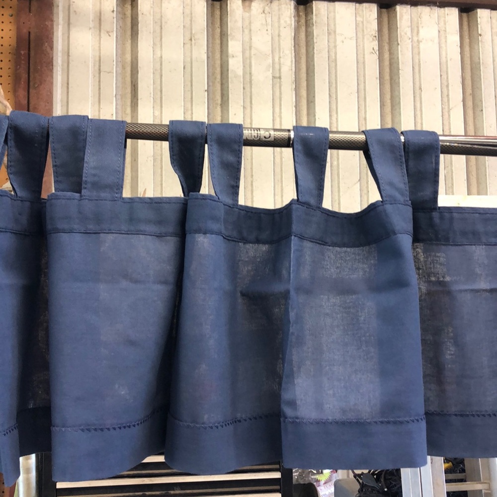 Valance Navy Blue Tab Top 80”x14”